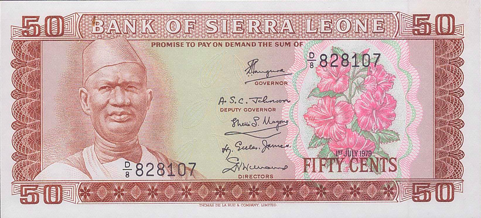 Sierra Leone 50 1979 UNC P-4/c